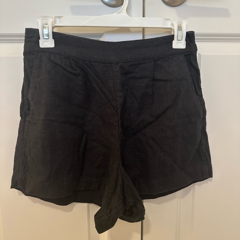 Abercrombie & Fitch Black Linen Shorts